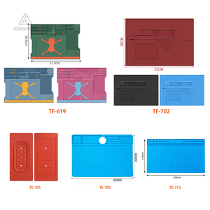 Alfombrilla de silicona resistente a altas temperaturas, alfombrilla para estación de trabajo de reparación de teléfonos móviles con aislamiento térmico magnético antiestático - Product Image 5