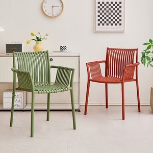 Nordic Style Plastic <b>Chair</b> Set With Openwork Design For Indoor <b>Outdoor</b> Use <b>Stackable</b> <b>Chairs</b> Living Room Dining Room Balcony - Product Image 5