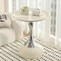 Table d'appoint moderne de luxe au design unique pour la maison, petite table basse d'angle contemporaine de style français, meuble décoratif en métal