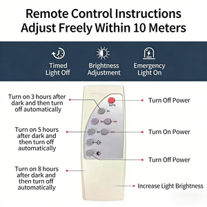 Lámpara Solar LED para Exteriores, Impermeable, con Control de Luz y Temporizador, para Jardín, Patio, Venta al por Mayor - Product Image 5