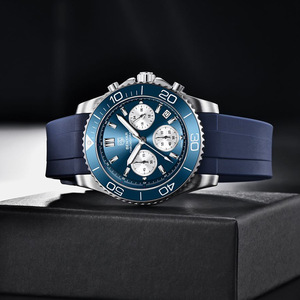 Reloj de Cuarzo Cronógrafo Benyar para Hombre, Correa de Acero Inoxidable, Resistente al Agua 100m, Visualización de Fecha, Reloj Deportivo Analógico By-S002 - Product Image 2