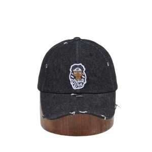 Casquette de baseball en jean personnalisée avec logo brodé, style américain, tissu imperméable, visière incurvée, imprimée, pour homme, tendance, vente en gros - Product Image 1