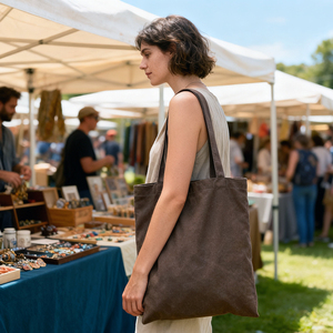 Wholesale Dark Grey <b>Canvas</b> Tote <b>Bag</b> 38x42cm Reusable Eco-Friendly Custom Logo Printed Open-top Hand Length Handle <b>Shopping</b> <b>Bag</b> - Product Image 4