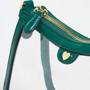 Bolso Bandolera Vintage Personalizable para Mujer, de PVC Transparente Curvo con Cremallera Verde, Reutilizable, para Playa, Verano y Otoño - Product Image 2