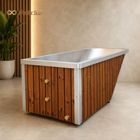 Baignoire de trempage à froid autoportante en acier inoxydable 304 avec isolation, baignoire spa personnalisée