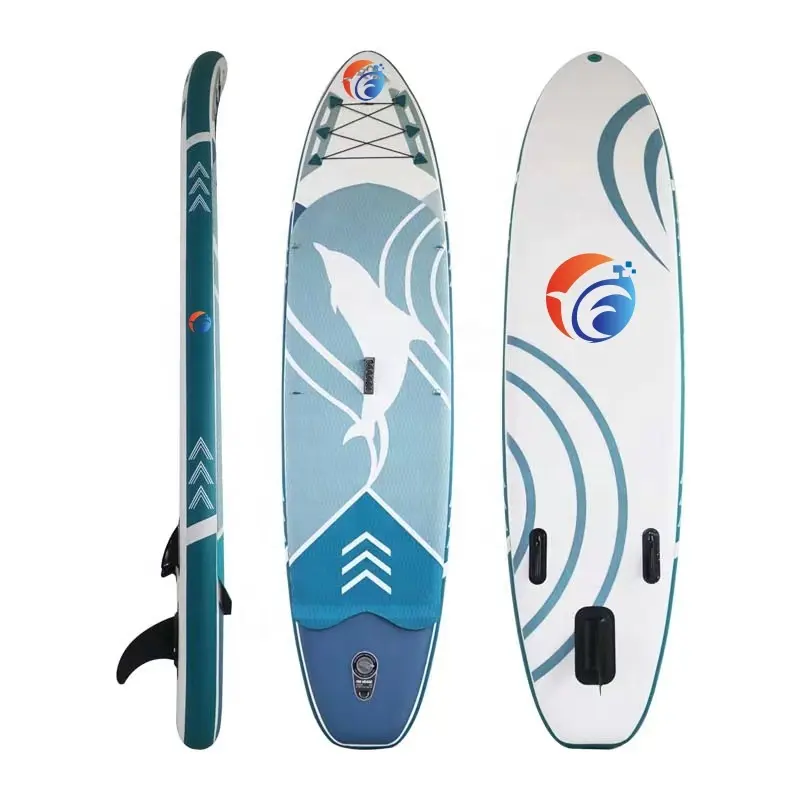 Adult Inflatable Stand-Up SUP Paddleboard Non-Slip PVC Deck Water Surfboard with Deck Paddle for Non-Slip Surfing