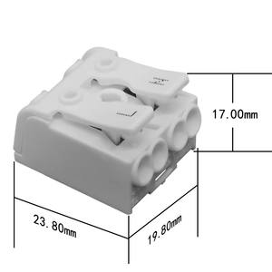 Connecteur isolé réutilisable à 2 pôles, bornier <span class=keywords><strong>en</strong></span> cuivre laiton à pression unique, mini compact, borne rapide, 2 3 4 5 pôles 923-2P - Product Image 2