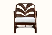 Ensemble de canapé en rotin tressé à la main style bohème côtier, canapé 3 places avec deux fauteuils individuels à motif feuille, mobilier de loisirs pour salon de villa