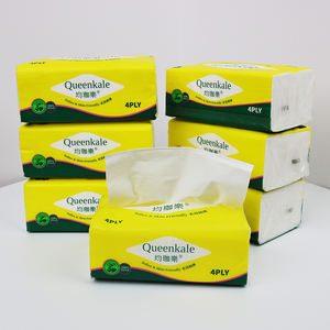 Mouchoirs en papier épais 4 plis écologiques biodégradables 100% pâte de bois vierge en vrac vente en gros - Product Image 2