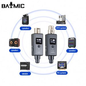 ไมโครโฟนแบบมีสายและไร้สายระดับมืออาชีพ ตัวแปลงสัญญาณ XLR ระบบไมโครโฟนไร้สาย UHF ตัวส่งและตัวรับสัญญาณ - Product Image 6
