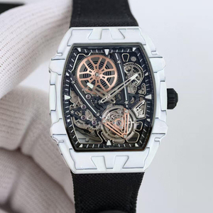 2026 Bar-shaped White Waterproof Tourbillon Luxury <b>Skeletonized</b> <b>Automatic</b> Mechanical Men's <b>Watch</b> - Product Image 3