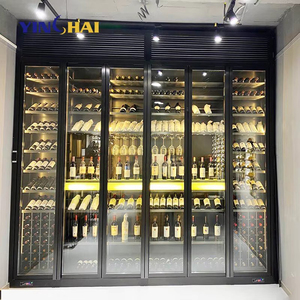 Armoire de séparation moderne de meubles de salon de <span class=keywords><strong>bar</strong></span> à vin en métal d'acier inoxydable pour l'armoire de cave à vin de whisky d'affichage de vin - Product Image 1