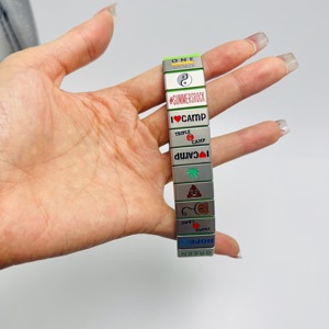 Elegante braccialetto in Silicone con piastra in acciaio inox motivazionale accessorio fascino <span class=keywords><strong>moda</strong></span> previene la perdita - Product Image 5
