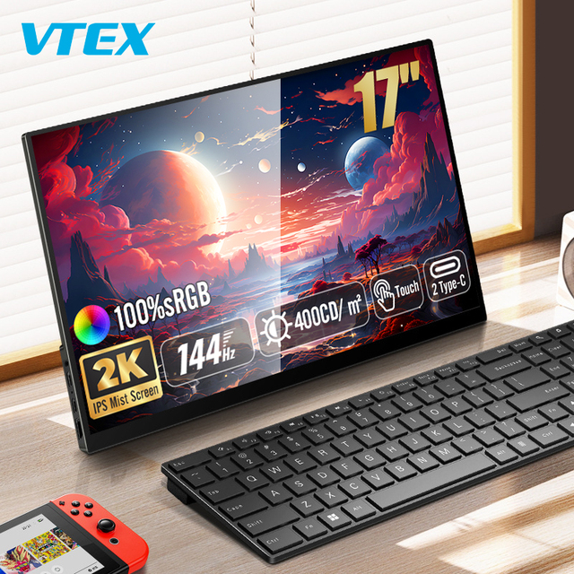 Portable Mobile Phone Synchronous Display Portable Monitor 1080P 17 Inch 4K Usb Type C Interface Lcd