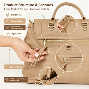 Mochila Portabebés de <span class=keywords><strong>Maternidad</strong></span> con Logotipo <span class=keywords><strong>Personalizado</strong></span> del Fabricante, Nueva, de Cuero Vegano, Impermeable, con Cambiador - Product Image 3