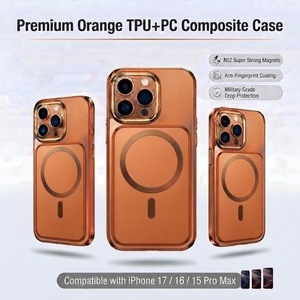 Frosted Soft Touch N52 Magnet Cover TPU+PC Anti-Fingerprint Mobile Phone <strong>Cases</strong> For <strong>17</strong> 16 15 <strong>Pro</strong> Max Scratch Proof Shock - Product Image 1