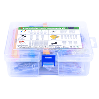 Kit de 7 types de composants électroniques, diode électroluminescente 3/5mm, transistor, condensateur électrolytique en céramique, résistance à film métallique