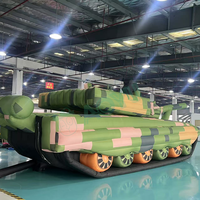 AOYU Modèle de Fausse Cible Gonflable Pvc Amovible Camouflage Paintball Bunkers Tactical Tank Leurre