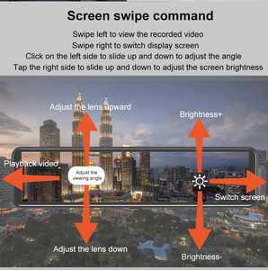 Zimtop <span class=keywords><strong>Camera</strong></span> Hành Trình Xe Hơi 4K + 2K Gương Chiếu Hậu Sony WIFI Máy Ghi Hình Hành Trình Video 2160P GPS Đăng Ký Ô Tô Nhìn Đêm Rear1440P - Product Image 6