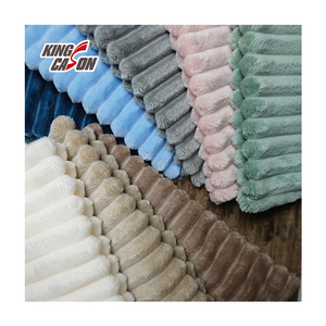 Kingcason Cô Gái Búp Bê Vải Vải 100% Polyester In Sọc Flannel Lông Cừu Hai Mặt Áo Khoác Và Chăn Sang Trọng Ấm Cúng Áo - Product Image 2