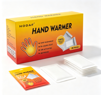 Patch chauffant pour les mains HODAF, activé par l'air, chaleur instantanée, offre une chaleur naturelle de plus de 8 heures pour les activités hivernales en plein air, ski, OEM/ODM