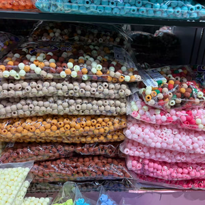 1100 Pezzi <span class=keywords><strong>Perline</strong></span> Colorate in Acrilico e Gomma con Foro Più Grande da 10mm per Trecce e Extension per Capelli, Sicure e Confortevoli per Bambini - Product Image 3