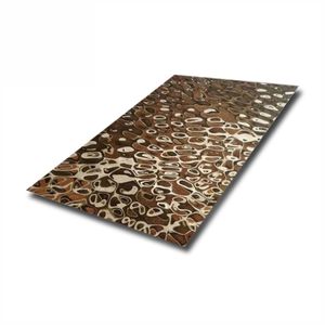 Hoge Kwaliteit <span class=keywords><strong>Aisi</strong></span> Inox Ss 201 Ss Ssl 316 316l 430 420 Gekleurde Waterrimpel Roestvrij Staal Plaat/Plaat Prijs Per Kg - Product Image 1