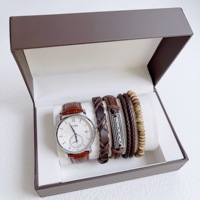 Eyki, logo personnalisé, bracelet en cuir, montres OEM à mouvement mécanique, ensemble de montres automatiques avec bracelet en cuir