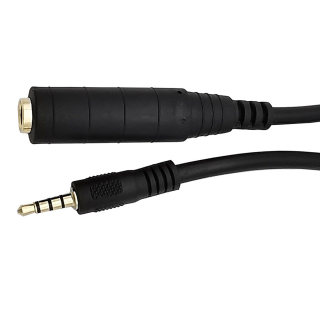 3-Pole 3.5mm Male 2.5mm Female Audio Adapter Cable 0.25M 4-Pole Male 6.35mm Female Video Cable PVC Jacket for Microphone Car
