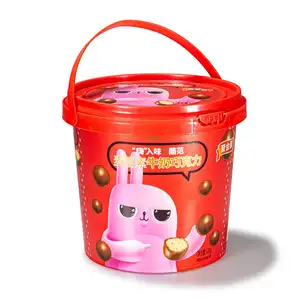 Wholesale Custom Logo 1.2L IML Printing Plastic Candy Chocolate Biscuit Storage Plastic Container