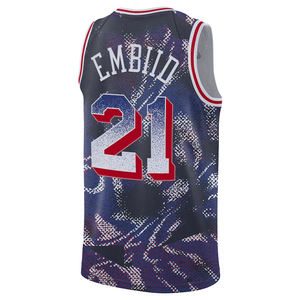 Philadelphie # <span class=keywords><strong>Maillot</strong></span> de basket-ball City Edition 21 Joel <span class=keywords><strong>Embiid</strong></span> - Brodé avec des logos, uniforme respirant - Product Image 5