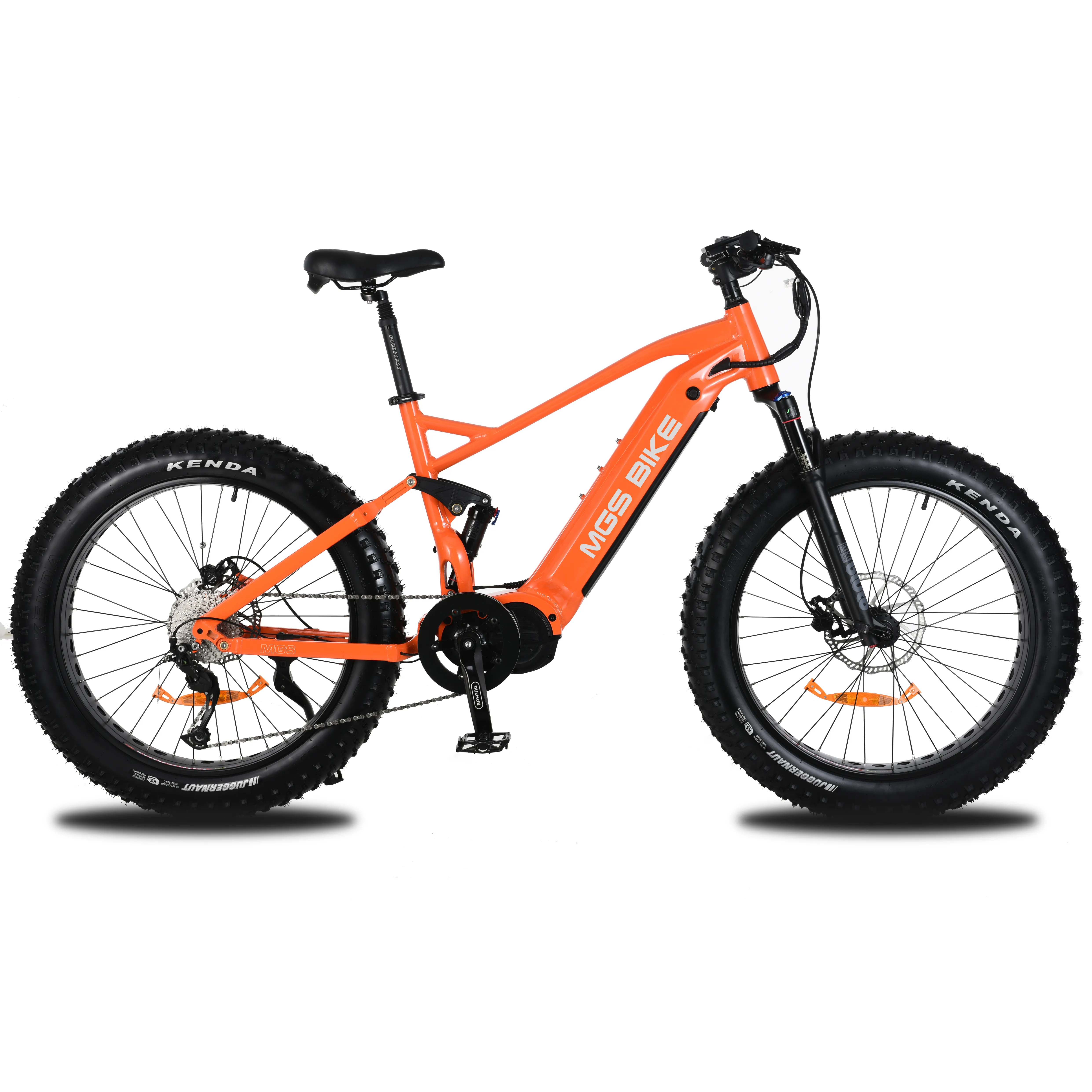 customization high 9 speed 26x4.0 fat tire uphill electric mountain bike full suspension emtb mid drive 750w 1000w snow fatbike