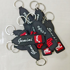 Regalo de tela Etiquetas de llavero bordadas Patrón de constelación Llaveros Logotipo personalizado Llaveros bordados - Product Image 1