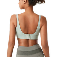 Soutien-gorge de sport respirant à maintien élevé pour femmes, bretelles croisées, grande taille, pour le yoga et le fitness, 100% nylon