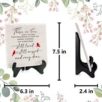 Cadeaux de sympathie Plaque de mémoire de grand-mère pour la perte d'un être cher avec condoléances support de poterie blanche décor funéraire plaques de signalisation
