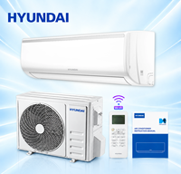 Système de climatisation HYUNDAI 18K BTU pour grandes pièces, avec connecteur rapide, système d'inversion pour le refroidissement et le chauffage, adapté aux appartements, villas, Europe
