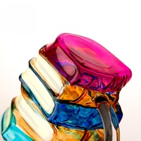 Tasses à café en verre peintes à la main de 350 ml, à paroi épaisse, style moderne minimaliste, collection de tasses à café empilables, cadeaux pour les lecteurs et les bibliothécaires