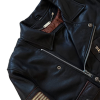 Blousons en cuir PU oversize pour hommes, avec broderie, fermeture éclair, réversibles, style streetwear, pour l'hiver