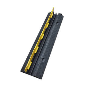 Yellow Pvc Lid 2 <b>Channel</b> Stage Use Rubber and <b>Plastic</b> Cable Ramp Bridge Cable Protectors - Product Image 1