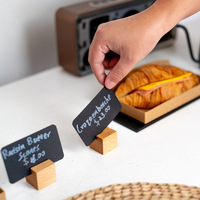 Expositor Moderno de Madera Maciza Ecológica para Etiquetas, Soporte para Tarjetas, Exhibidor de Troncos, Soporte Publicitario para Supermercados, Etiqueta de Precio, Etiqueta para Pasteles