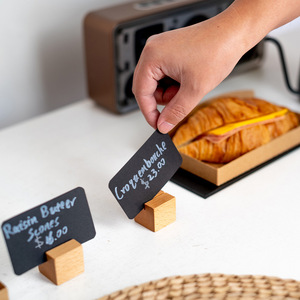 Présentoir en bois massif pour étiquettes, porte-cartes, support d'affichage pour supermarché, support publicitaire pour étiquettes de <span class=keywords><strong>prix</strong></span>, panneau signalétique pour gâteaux - Product Image 3