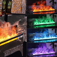 Cheminée électrique intelligente de luxe 1500 mm avec commande vocale, flamme LED 3D, vapeur réglable et télécommande