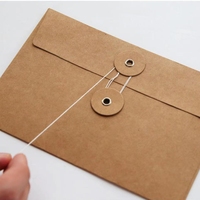 Sobre de Papel Kraft Personalizado con Logotipo, para Documentos, Tarjetas de Identificación, Tarjetas Bancarias, Tarjetas de Visita, Bolsa de Almacenamiento de Gran Capacidad