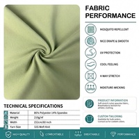 Tela Deportiva de Alta Calidad Personalizada, 86% Poliéster, 14% Elastano, Tela de Yoga Transpirable con Acabado Cepillado