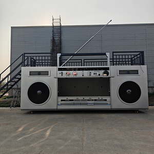 Radio rétro turquoise nostalgique style kiosque-boombox avec <span class=keywords><strong>antenne</strong></span> pour parcs à thème, événements, food trucks, services de restauration rapide, résistant à la rouille - Product Image 6