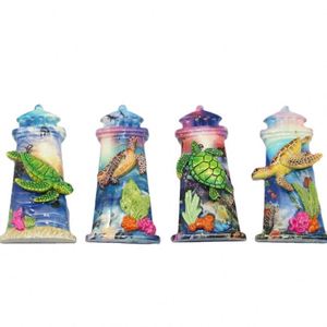 Imanes de Recuerdo con Impresión 3D por Transferencia de Agua, Tema Oceánico, Faro, para Refrigerador - Product Image 3
