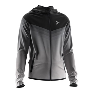 Chaqueta con capucha atlética transpirable para <span class=keywords><strong>hombre</strong></span>, <span class=keywords><strong>ropa</strong></span> de calle urbana, <span class=keywords><strong>ropa</strong></span> de montar con bolsillos con cremallera y costuras reforzadas - Product Image 5