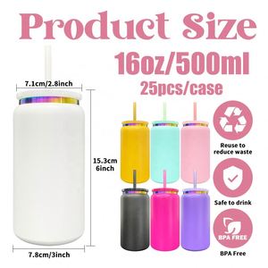 Vaso de Acero Inoxidable de Doble Pared con Forma Especial y Arcoíris en la Parte Inferior, 16 oz, Apto para Grabado Láser - Product Image 2