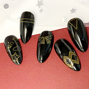Cinq et dix GMPC/Sedex/ISO/EUDR approvisionnement <span class=keywords><strong>en</strong></span> gros 3D or Nail Art autocollant décalcomanie luxe <span class=keywords><strong>faux</strong></span> <span class=keywords><strong>ongles</strong></span> accessoires pour filles femmes - Product Image 4
