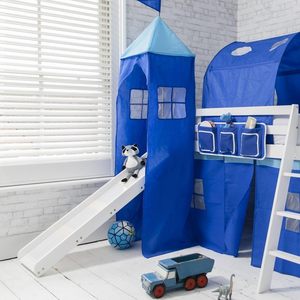 <span class=keywords><strong>Lit</strong></span> superposé en bois massif pour <span class=keywords><strong>garçon</strong></span>, <span class=keywords><strong>lit</strong></span> pour enfants avec échelle et toboggan et <span class=keywords><strong>tente</strong></span> <span class=keywords><strong>de</strong></span> fées bleues pour enfants - Product Image 2